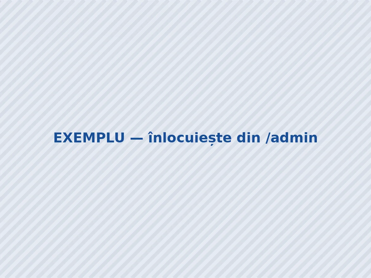 Exemplu: hală depozit